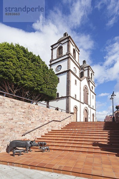 Europa Kirche Stadtplatz Kanaren Kanarische Inseln Gran Canaria Spanien