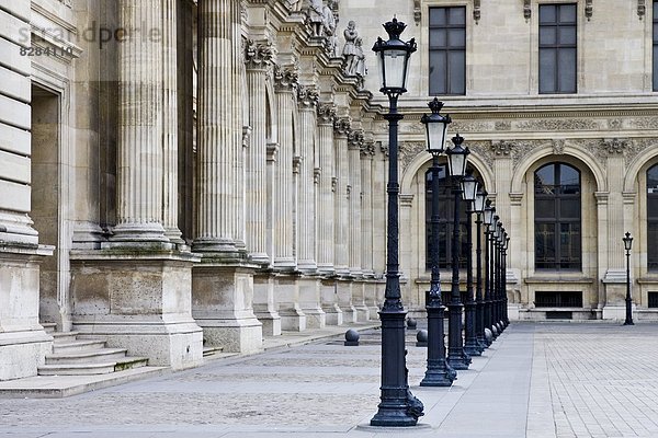 Paris  Hauptstadt  Frankreich  Straße  Museum  Beleuchtung  Licht  Louvre