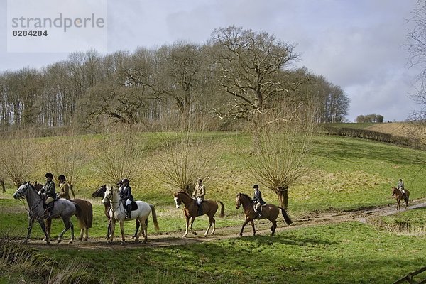Ländliches Motiv  ländliche Motive  Großbritannien  fahren  Jagd  Mitglied  Oxfordshire  mitfahren