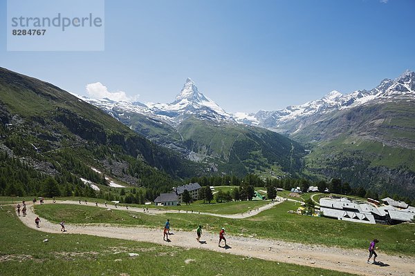 Marathonlauf  Marathon  Marathons  Europa  Matterhorn  Läufer  Westalpen  Schweiz  Zermatt