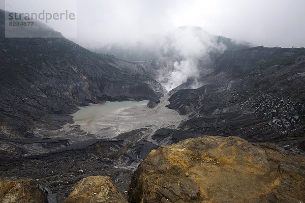 Wolke  Wärme  aufwärts  Wasserdampf  Vulkan  Berg  Südostasien  Krater  Asien  Indonesien  Java