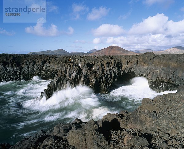 Europa  Atlantischer Ozean  Atlantik  Kanaren  Kanarische Inseln  El Golfo  Lanzarote  Los Hervideros  Spanien