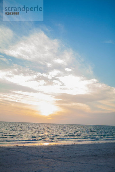 Sonnenuntergang über dem Meer  Clearwater  Florida  Vereinigte Staaten von Amerika