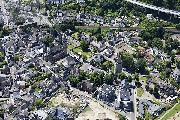 Deutschland  Rheinland-Pfalz  Blick auf Andernach  Luftbild