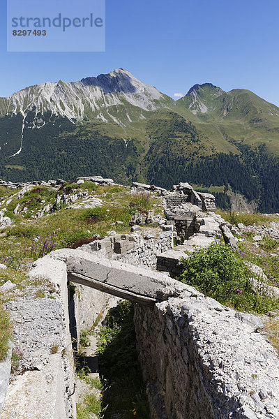 Austria  Carinthia WW I open air museum and kleiner Pal in background