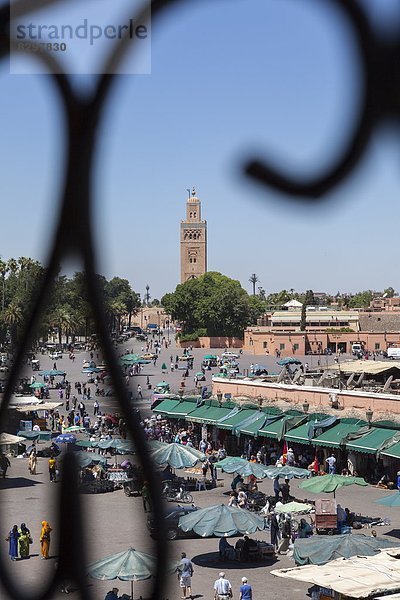 Nordafrika  entfernt  Marrakesch  Koutoubia-Moschee  Afrika  Marokko  Moschee  Platz