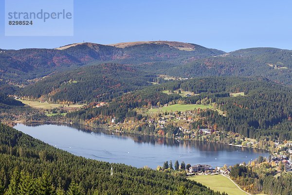 Europa  Berg  See  Ansicht  Schwarzwald  Deutschland