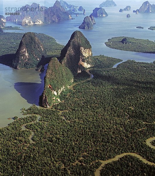 Ansicht  Südostasien  Luftbild  Fernsehantenne  Asien  Bucht  Thailand