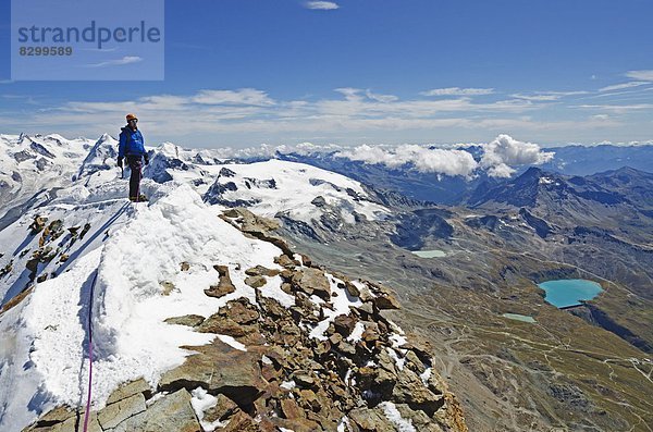 Europa  Berggipfel  Gipfel  Spitze  Spitzen  Matterhorn  Klettern  Westalpen  Schweiz  Zermatt