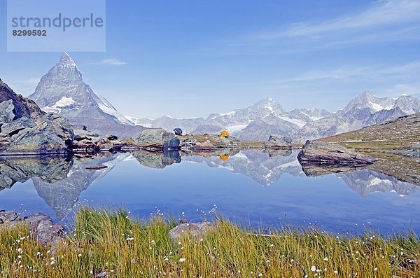 nahe  Europa  See  camping  Matterhorn  Westalpen  Schweiz  Zermatt