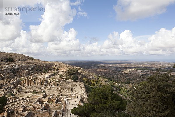 Nordafrika  Tal  hoch  oben  UNESCO-Welterbe  Afrika  Kyrene  Libyen