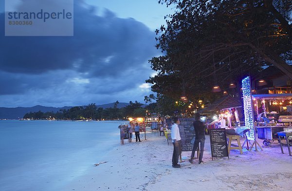 Strand  Restaurant  Südostasien  Asien  Chaweng  Abenddämmerung  Ko Samui  Thailand