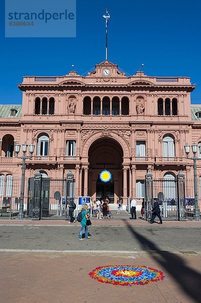 Buenos Aires Hauptstadt Wohnhaus Regierung pink Argentinien Südamerika