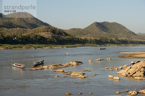 Mekong-Fluss  Luang Prabang  Laos  Indochina  Südostasien  Asien