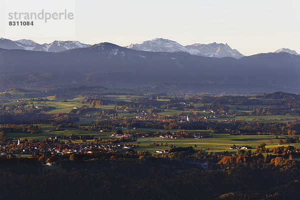 über Alpen Herbst Ansicht