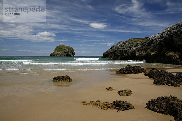 Felsen  spanische Atlantikküste  Costa Verde