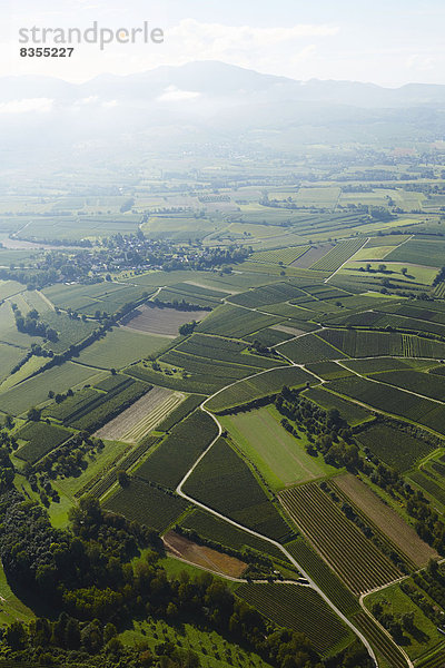 Feldlandschaft mit Blauen im Hintergrund  Heitersheim  Baden-Württemberg  Deutschland  Luftbild