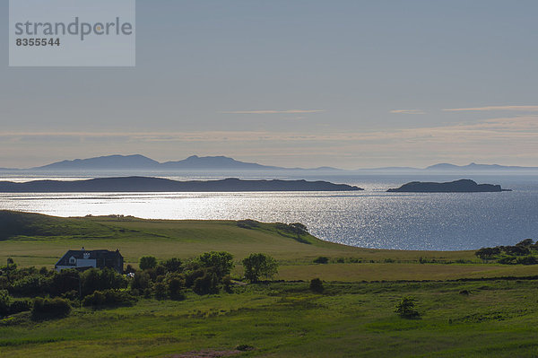 Abend Großbritannien über klein Ansicht Atmosphäre Hebriden Isle of Skye Schottland Meerenge