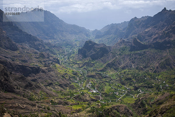 Steile Wanderwege im Paúl-Tal  Insel Santo Antão  Kap Verde