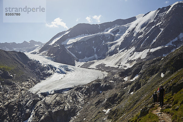 Gletschersteig zum Taschachferner  Pitztal  Tirol  Österreich