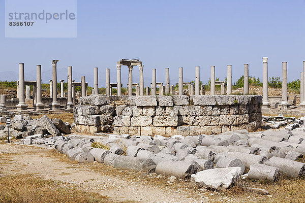 Macellum und Agora  antike Stadt Perge  Perge  Aksu  Türkische Riviera  Provinz Antalya  Mittelmeerregion  Türkei