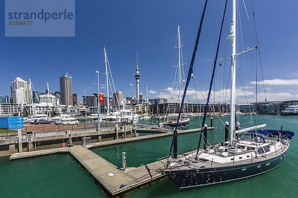 Hafen  Großstadt  Pazifischer Ozean  Pazifik  Stiller Ozean  Großer Ozean  Ansicht  neuseeländische Nordinsel  Auckland  Neuseeland