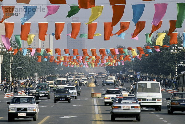 City Traffic in Peking  now Beijing  China in the 1980s