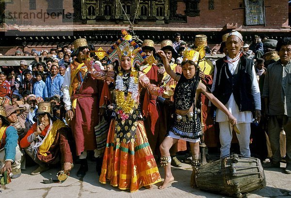 Fest  festlich  Tänzer  Kultur  Nepal  Bhaktapur