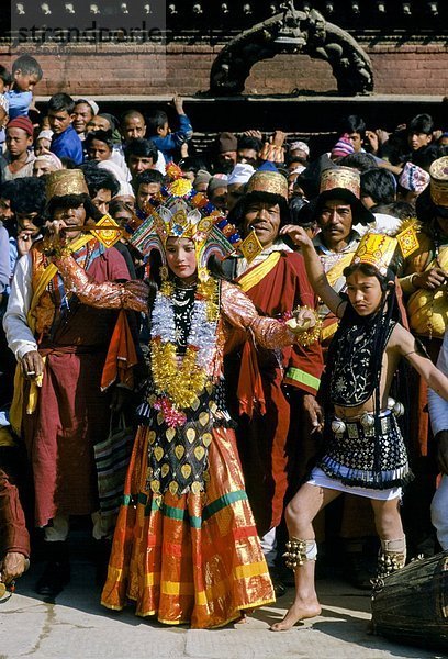 Fest  festlich  Tänzer  Kultur  Nepal  Bhaktapur