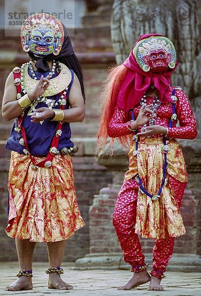 Fest  festlich  Tänzer  Kultur  Bhaktapur  Nepal