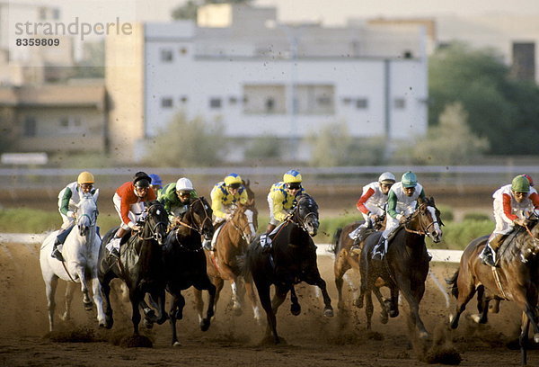 Riad  Hauptstadt  Sand  Pferderennen  Tartanbahn  Saudi-Arabien