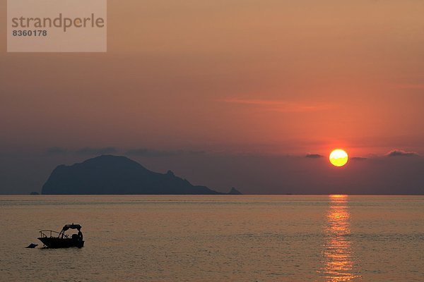 Europa  Sonnenaufgang  Insel  Ansicht  UNESCO-Welterbe  Italien  Salina