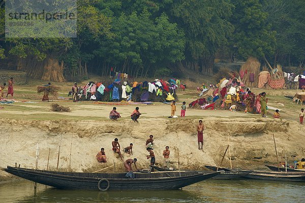 Fluss  Dorf  Asien  Bank  Kreditinstitut  Banken  Indien  Westbengalen