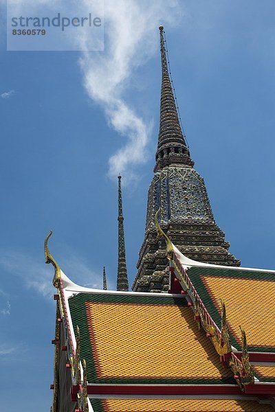 Bangkok  Hauptstadt  liegend  liegen  liegt  liegendes  liegender  liegende  daliegen  Südostasien  Asien  Buddha  zurücklehnen  Thailand