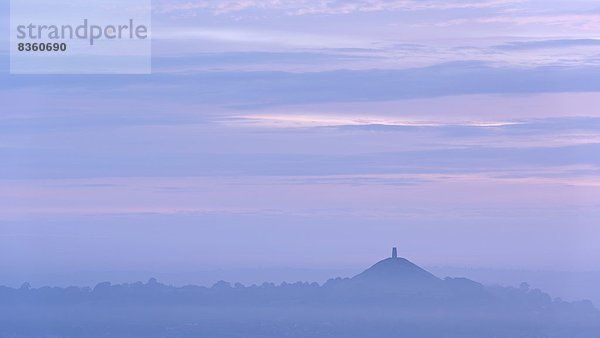 Europa  Sommer  Morgen  Großbritannien  Dunst  England  Somerset