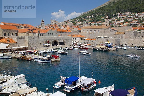 Hafen  Europa  über  Stadt  Ansicht  UNESCO-Welterbe  Kroatien  Dubrovnik  alt