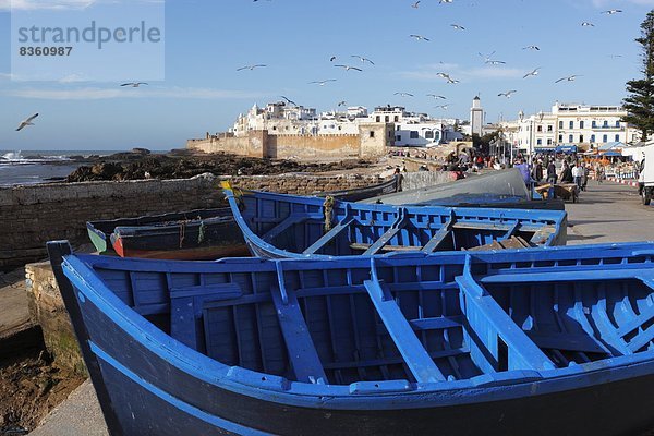 Nordafrika  Hafen  über  angeln  Ansicht  Afrika  Marokko