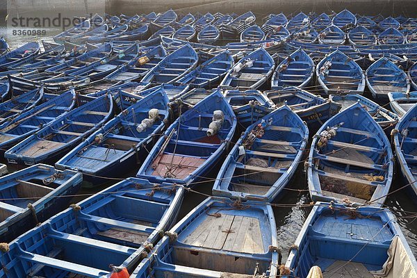 Nordafrika Hafen Tradition Boot blau angeln Afrika Marokko