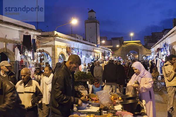 Nordafrika  Nacht  UNESCO-Welterbe  Souk  Afrika  Marokko