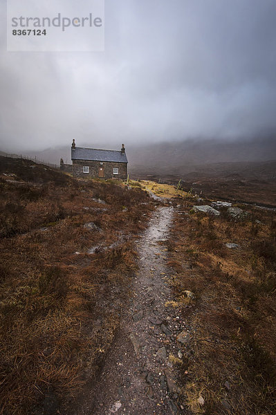 Wohnhaus Großbritannien Ansicht alt Schottland Torridon
