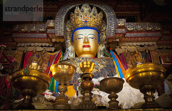 Skulptur  Ansicht  fünfstöckig  Buddhismus  Tibet  aufwärts