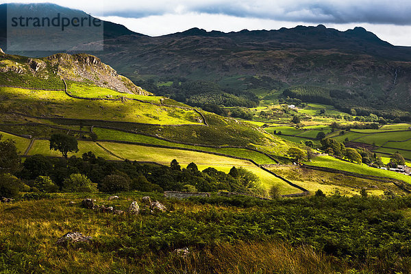 Großbritannien  Hügel  See  Cumbria  Ortsteil  England