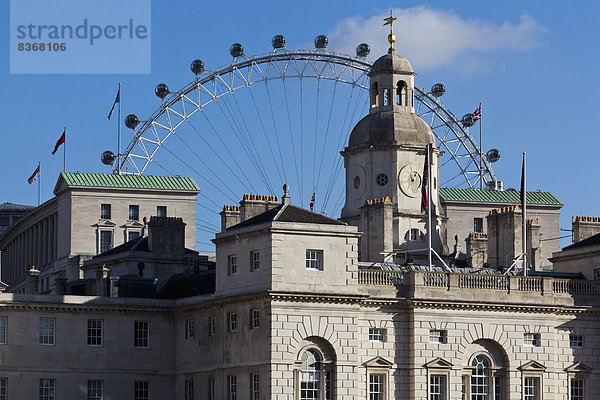 London Eye Over Horse Guards Parade London  England  Großbritannien