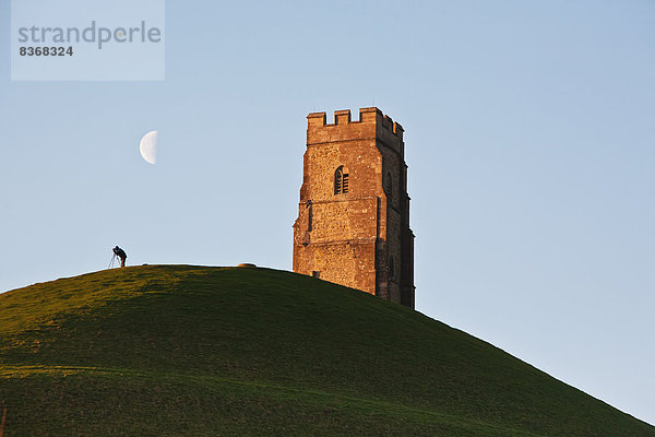 nahe  Mann  sehen  Mond  England  Somerset