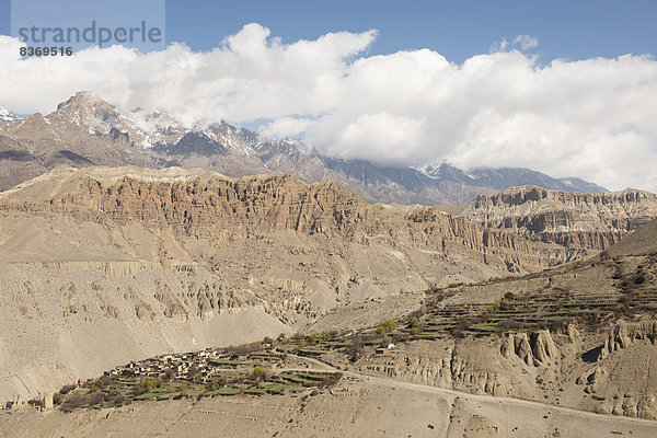 hoch  oben  Landschaft  Wüste  Ansicht  Nepal
