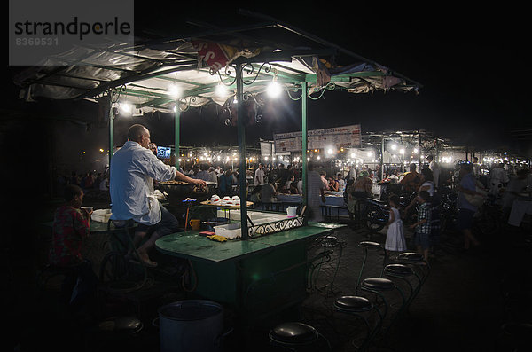 Lebensmittel  Nacht  Straße  Souk  Marokko