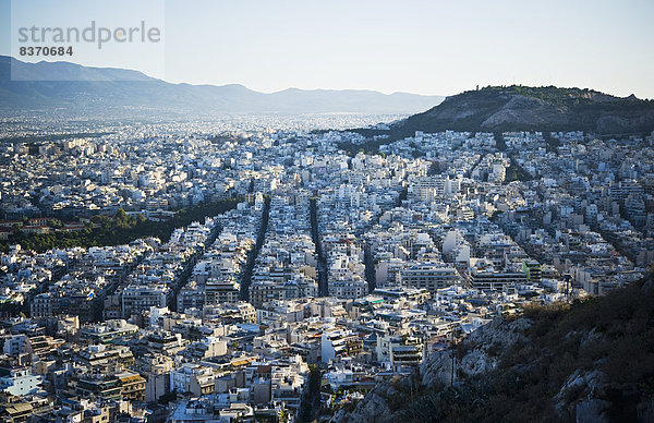 Athen Hauptstadt Stadtansicht Stadtansichten Sonnenaufgang Ansicht Griechenland