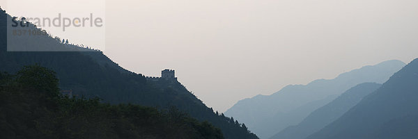 Berg  Silhouette  Nebel  Peking  Hauptstadt  China