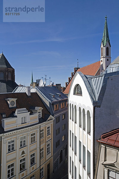 Himmel  Großstadt  blau  Ansicht  Riga  Hauptstadt  Lettland