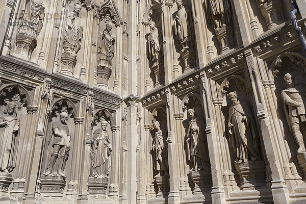 Mensch  Skulptur  Wand  Kathedrale  Figur  vorwärts  England  Kent